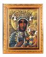  O.L. OF CZESTOCHOWA IN A FINE DETAILED SCROLL CARVINGS ANTIQUE GOLD FRAME 
